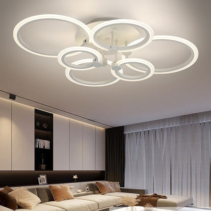 Lustra Led Slim Lighting Ring 132W 9240Lm, 6 Brate, Telecomanda si Intensitate Reglabila 6601/2X3 A LMX