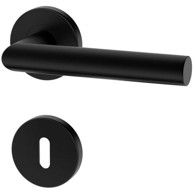 Manere usi UNO negru mat cu rozeta cheie