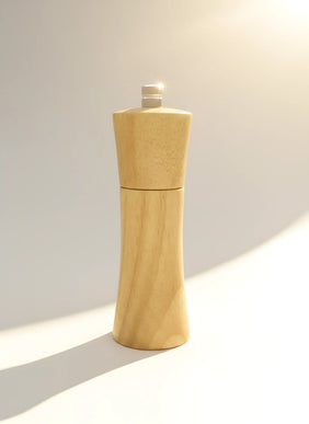 Râșniță sare/piper din lemn, 15 cm, mecanism din inox reglabil, natur