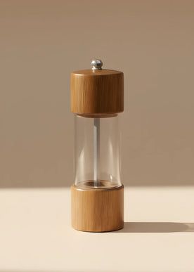 Râșniță sare din lemn, acril și oțel inoxidabil, 16×5 cm