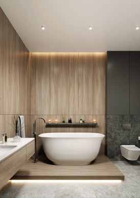 Cadă din compozit albă lucioasă Santorini Miraggio