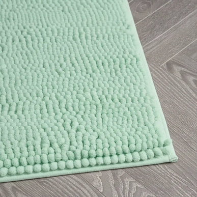 Covoraș baie din Chenille moale, strat antiderapant, 45×70 cm, Menta