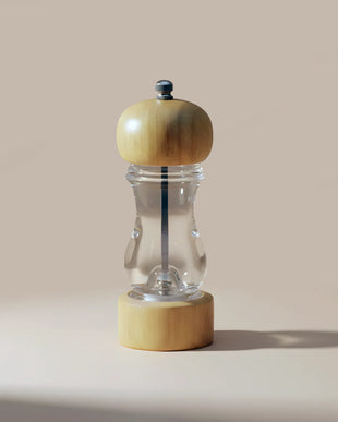 Râșniță sare din lemn și acril, mecanism reglabil, 16.5×6 cm