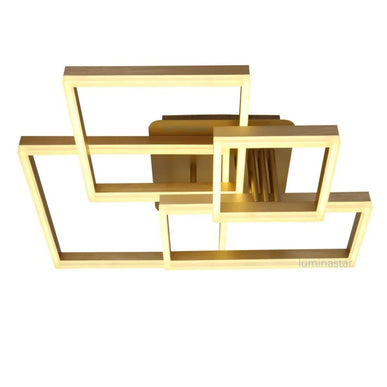 Lustra Led Square 184w, 4 Brate si Telecomanda 5197/400+300+200+400 GD LMX