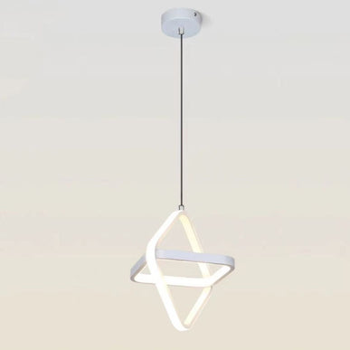 Pendul led patrat dublu 26W 1820Lm, alb cu trei tipuri de lumina 6293 WT LMX