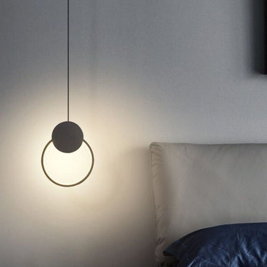 Pendul led micro rondo 24W 1680Lm, negru cu trei tipuri de lumina 6367 BK LMX