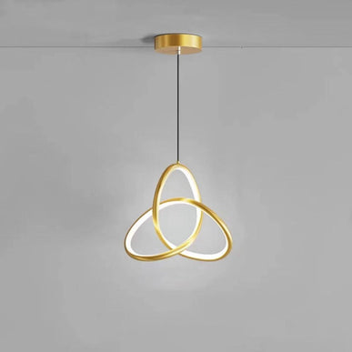 Pendul led lotus trei 26W 1820Lm, auriu cu trei tipuri de lumina 8021 GD LMX