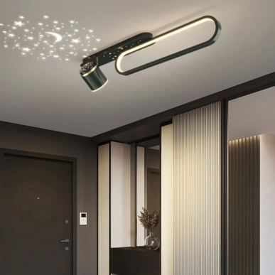 Lustra LED Constellation Sky, 80cm, 58W, 3000lm, negru, cu trei tipuri de lumina 9108/800 BK LMX