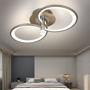 Lustra LED Circle Concept 2, cu telecomanda, 58W, 3000lm, gri, cu trei tipuri de lumina 9246/2S LMX