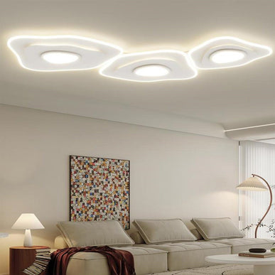 Lustra LED Modern Glowing G3835/3A, cu telecomanda, 294W, 12000lm, alb, cu trei tipuri de lumina LMX