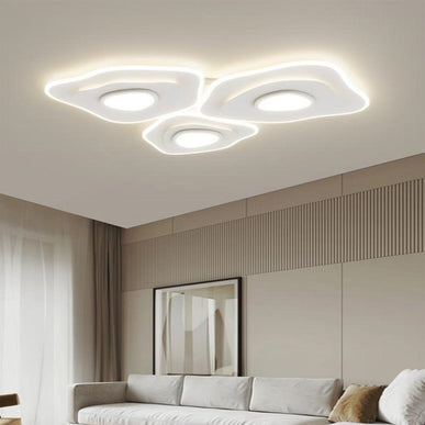 Lustra LED Abstract Glowing G3835/3, cu telecomanda, 294W, 12000lm, alb, cu trei tipuri de lumina LMX
