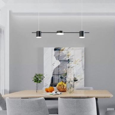 Lustra LED Black Design 3,G3849/2+1 BK suspendata,cu telecomanda, 30W, 1500lm, negru, cu trei tipuri de lumina LMX