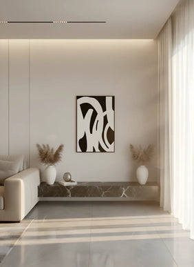 Tablou abstract texturat alb-negru – 80×60 cm | Olivy