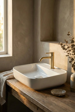 Lavoar ceramic dreptunghiular A422B – alb lucios