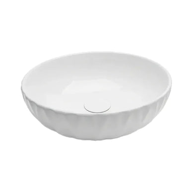 Lavoar pe blat rotund ceramic alb - A435H