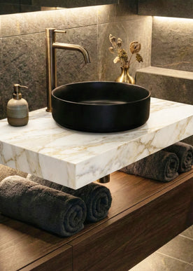 Lavoar ceramic rotund A524-CBK-M – design modern negru mat