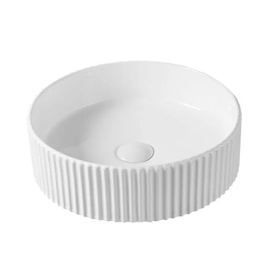 Lavoar rotund ceramic alb A545 – design texturat modern