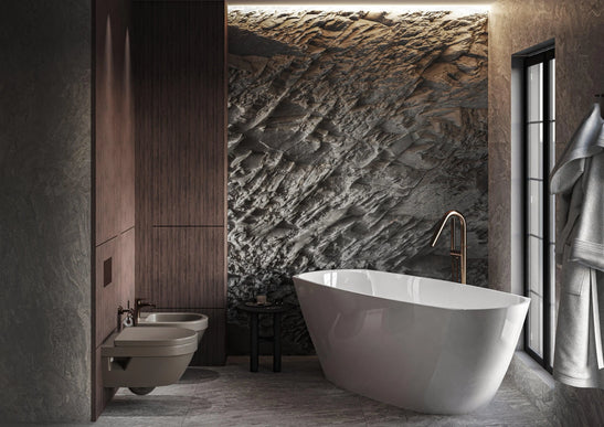 Cadă din compozit albă mată Alaska Miraggio