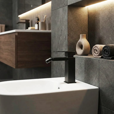 Baterie bideu – Colecția Mason – Negru mat