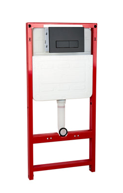 Rezervor WC încastrat C18-1 603 cu cadru metalic și ramă neagră – sistem silențios și compac