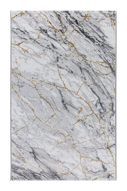 Covor San Marco Grey Antracit – Design Marmură Luxos cu Accente Aurii www.olivy.ro