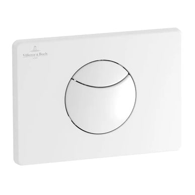 Clapetă albă cu acționare dublă E100 21x15x5cm ViConnect, Villeroy & Boch www.CasaDeco.ro