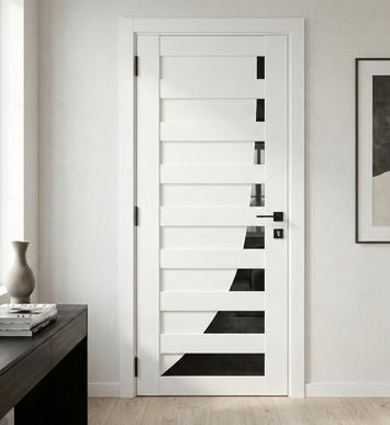 Ușă interior Paris Pearl Ash – cu sticlă negră