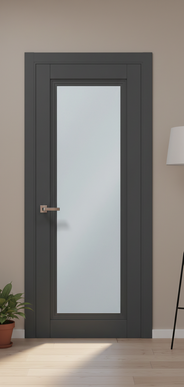 Ușă de interior ML-715 – Cu sticlă satinată centrală, elegantă și luminoasă