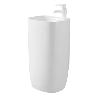 Lavoar freestanding ceramic H18 – alb lucios, formă ovală