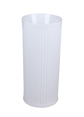 Lavoar freestanding ceramic H25B – alb lucios, design canelat vertical