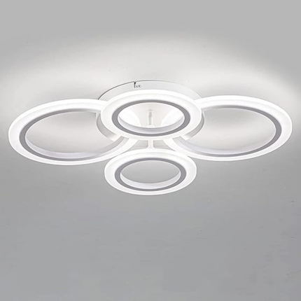 Lustra LED Concept Circles, cu telecomanda,176W, crom, cu trei tipuri de lumina 6601/2+2 A LMX