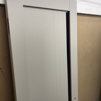 Ușă de interior ML-612 cu riflaj decorativ și geam satin / Millenium - Carlo Porte www.olivy.ro