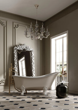 Cadă din compozit albă lucioasă Mirabella Miraggio