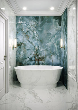 Cadă din compozit albă mată Molly Miraggio