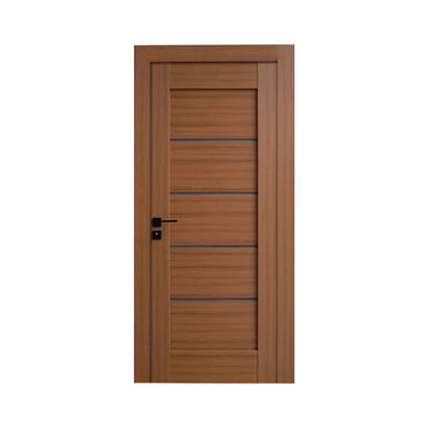 Ușă interior culoare teak JYA-066 cu toc reglabil – design cald, complet echipată www.CasaDeco.ro