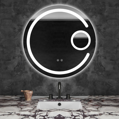 OGLINDA J13 LED ROTUNDA CU FUNCTIE DEZABURIRE SI TOUCH www.olivy.ro