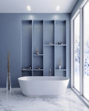 Cadă din compozit albă lucioasă Siena Miraggio