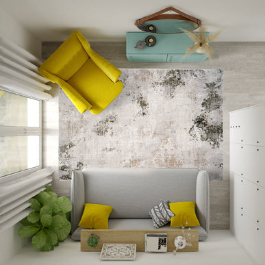 Covor NOVA MODERN CREAM/GREEN K934E KARACAHAN