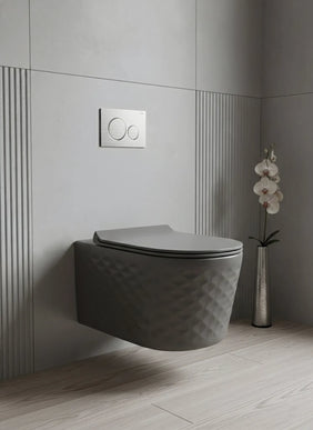 Vas WC Premium, Rimless - Grey Matt 3D