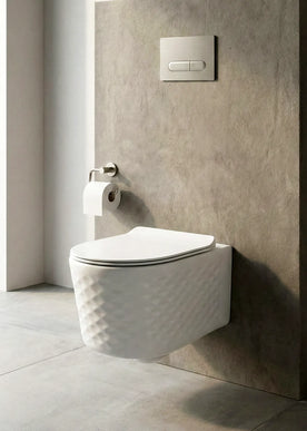 Vas WC Modern Rimless – Alb Lucios Diamond 3D