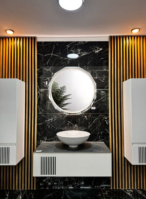 Oglindă Baie LED de 80 cm cu 3 Tipuri de Lumină JHD2311 www.olivy.ro