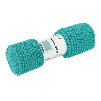 Covoras baie, SANITARY, Microfibra, 45x70 cm, turcoaz mediu, Dreptunghiular