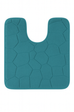 Covoras baie tip U, SANITARY, Microfibra, 45x45 cm, turcoaz, Patrat