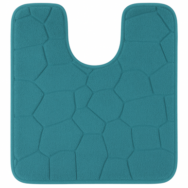 Covoras baie tip U, SANITARY, Microfibra, 45x45 cm, turcoaz, Patrat