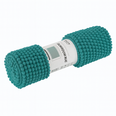 Covoras baie, SANITARY, Microfibra, 45x70 cm, turcoaz intens, Dreptunghiular