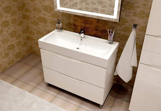 Mobilier de baie pe pardoseală Venice, Alb (Pinto) AquaRodos