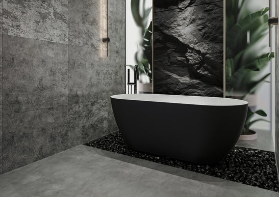 Cadă din compozit neagră lucioasă Greenland