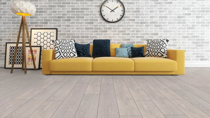 Parchet laminat Stejar Capital Alb Robusto 2800 12/33, Kronotex www.CasaDeco.ro