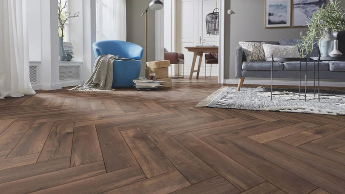 Parchet laminat Stejar Calais Herringbone D4766 8/32, Kronotex www.CasaDeco.ro