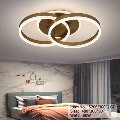 Lustră LED Dimabilă 90W cu Telecomandă – Iluminare Modernă și Reglabilă -5206/300*2 GD(C23024/2) LMX